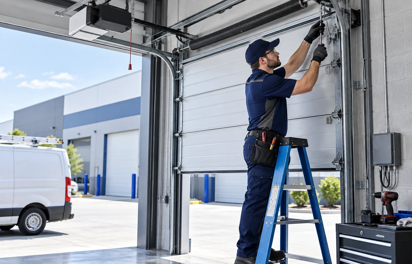 Commercial garage door service
